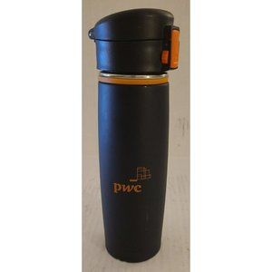 Pwc Logo Black And Orange Metal Insulated Travel Mug